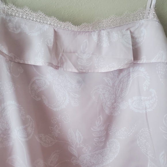 Express Light Pink Ruffle Lace Spaghetti Strap Cami Tank Top NWT Size XL - Picture 8 of 8